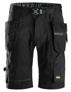 6904 Pantalones cortos de trabajo FlexiWork+ bolsillos flotantes negro
