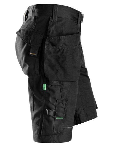 6904 Pantalones cortos de trabajo FlexiWork+ bolsillos flotantes negro