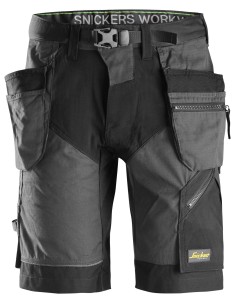 6904 Pantalones cortos de trabajo FlexiWork+ bolsillos flotantes gris acero