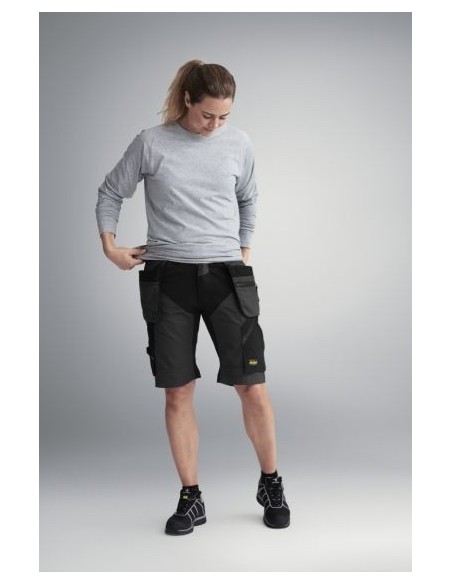 6904 Pantalones cortos de trabajo FlexiWork+ bolsillos flotantes gris acero
