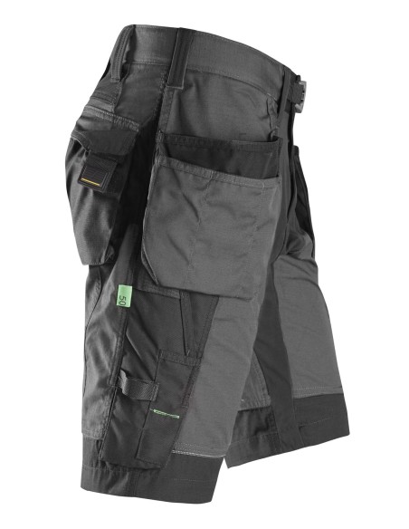 6904 Pantalones cortos de trabajo FlexiWork+ bolsillos flotantes gris acero