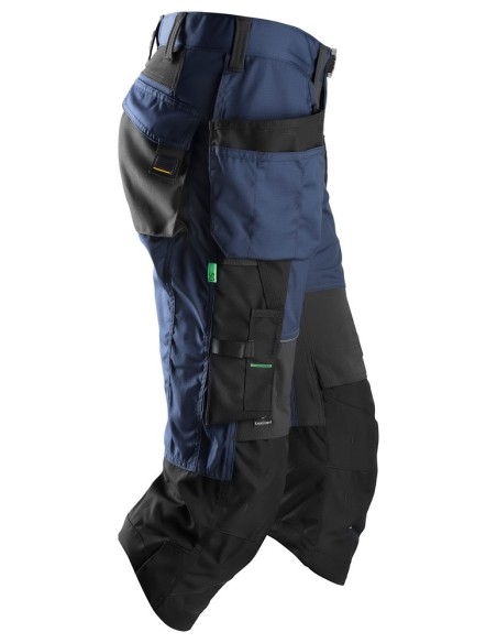 6905 Pantalon pirata de trabajo FlexiWork+ azul marino con bolsillos flotantes