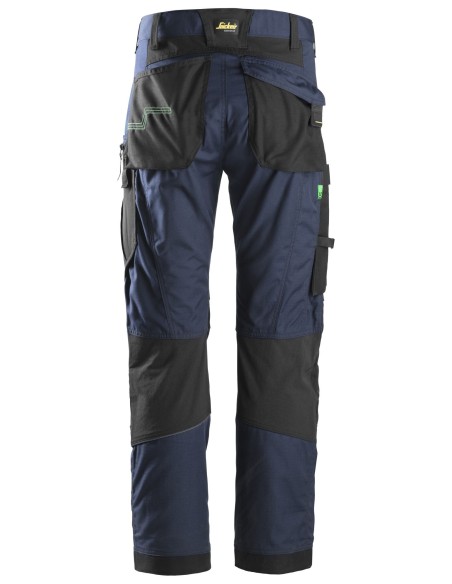6905 Pantalon pirata de trabajo FlexiWork+ azul marino con bolsillos flotantes