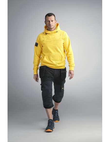 6905 Pantalon pirata de trabajo FlexiWork+ negro con bolsillos flotantes