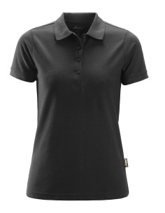2702 Polo de manga corta para mujer negro