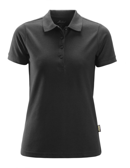 2702 Polo de manga corta para mujer negro