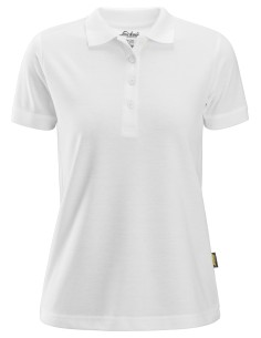 2702 Polo de manga corta para mujer blanco