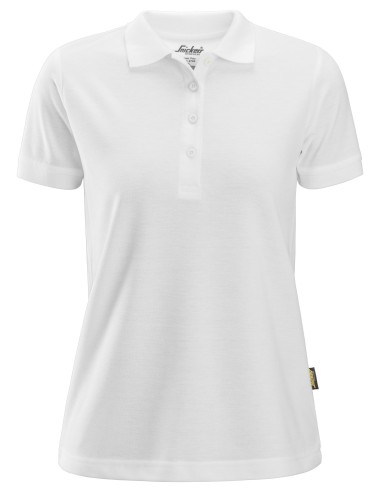 2702 Polo de manga corta para mujer blanco