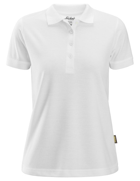2702 Polo de manga corta para mujer blanco