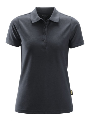 2702 Polo de manga corta para mujer gris acero