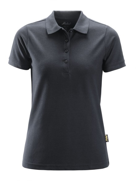2702 Polo de manga corta para mujer gris acero
