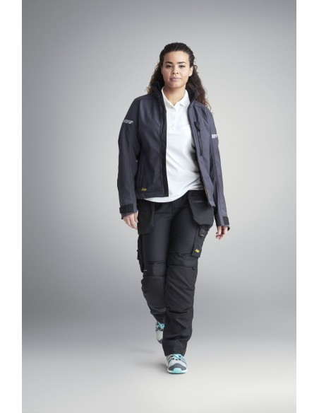 2702 Polo de manga corta para mujer gris acero
