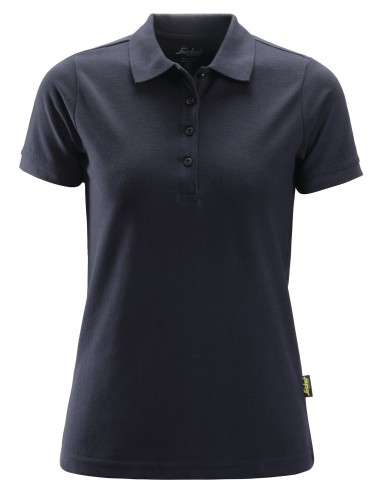 2702 Polo de manga corta para mujer azul marino