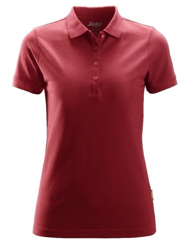 2702 Polo de manga corta para mujer rojo