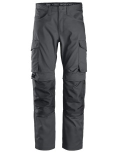 6801 Pantalon largo Servicios + Portarodilleras Gris acero