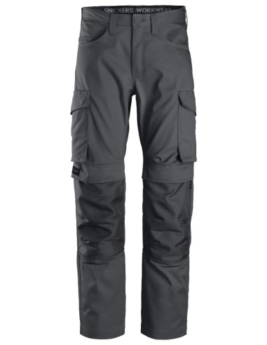 6801 Pantalon largo Servicios + Portarodilleras Gris acero