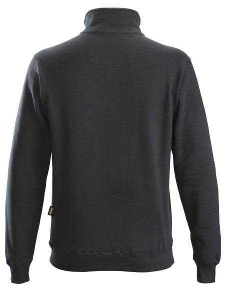2818 Sudadera con media cremallera negra