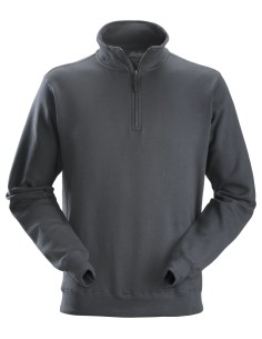 2818 Sudadera con media cremallera gris acero