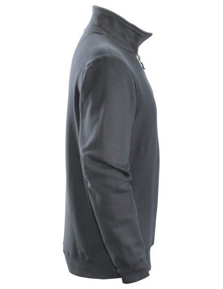 2818 Sudadera con media cremallera gris acero