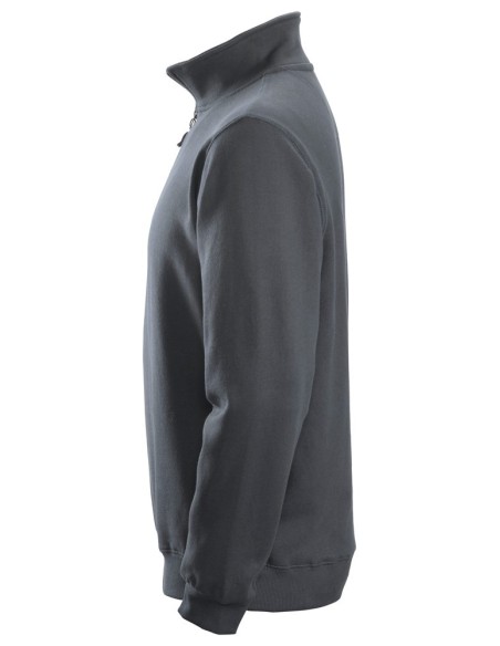 2818 Sudadera con media cremallera gris acero