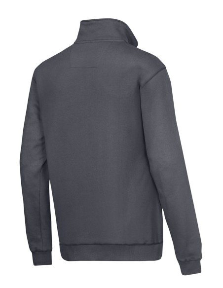 2818 Sudadera con media cremallera gris acero