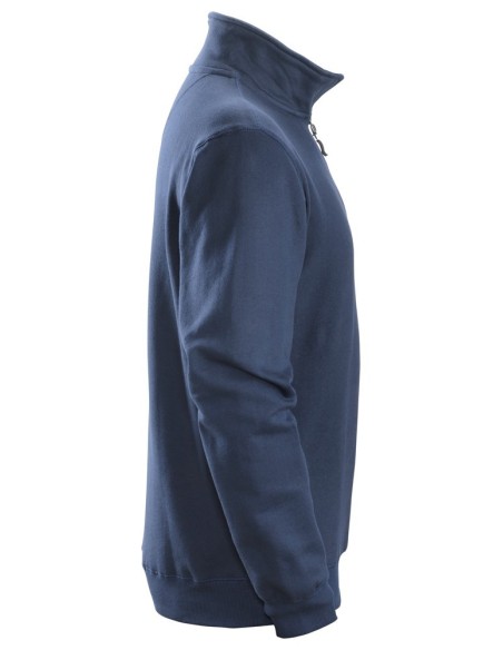 2818 Sudadera con media cremallera azul marino