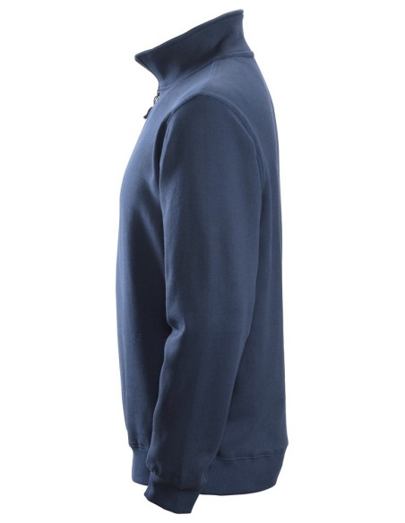 2818 Sudadera con media cremallera azul marino