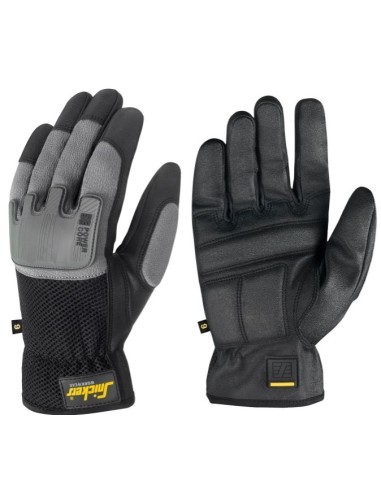 9585 Par de guantes Power Core negro y gris roca
