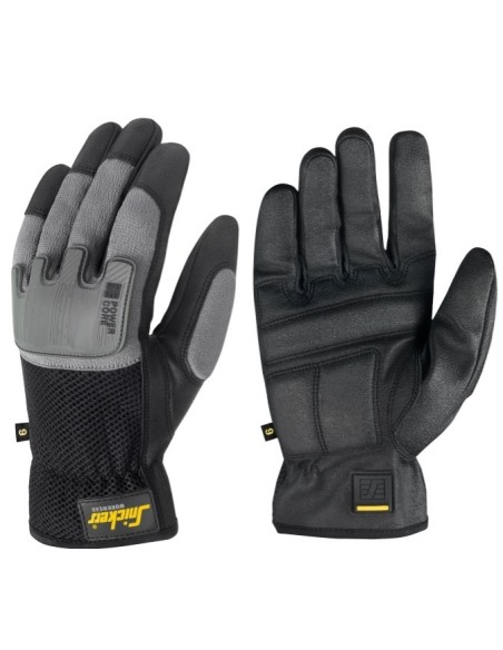 9585 Par de guantes Power Core negro y gris roca
