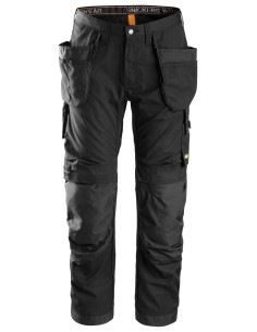 6201 Pantalones largos de trabajo AllroundWork con bolsillos flotantes color negro