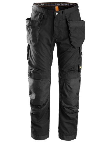 6201 Pantalones largos de trabajo AllroundWork con bolsillos flotantes color negro