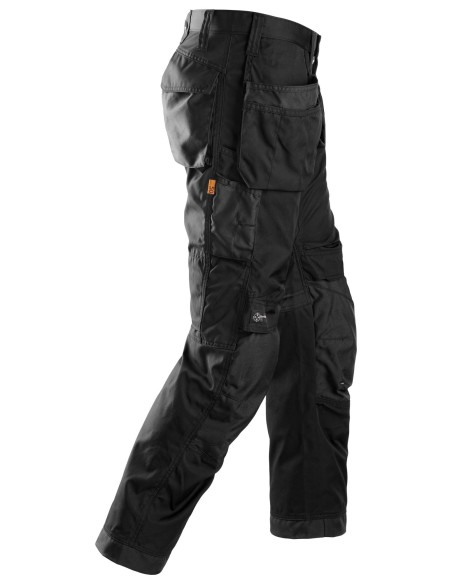 6201 Pantalones largos de trabajo AllroundWork con bolsillos flotantes color negro