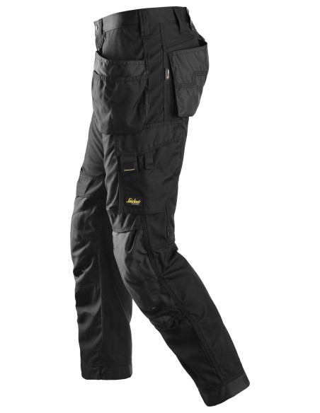 6201 Pantalones largos de trabajo AllroundWork con bolsillos flotantes color negro