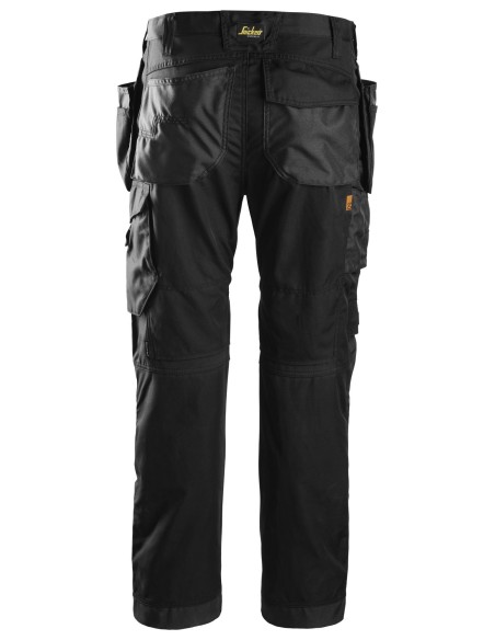 6201 Pantalones largos de trabajo AllroundWork con bolsillos flotantes color negro