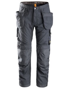 6201 Pantalones largos de trabajo AllroundWork con bolsillos flotantes color gris acero