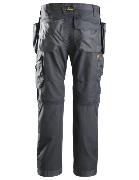 6201 Pantalones largos de trabajo AllroundWork con bolsillos flotantes color gris acero