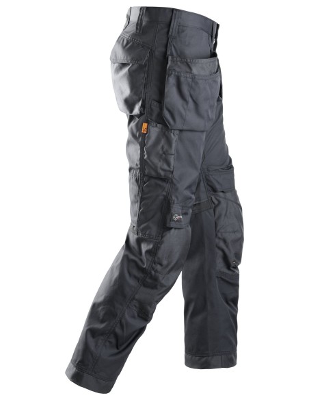 6201 Pantalones largos de trabajo AllroundWork con bolsillos flotantes color gris acero