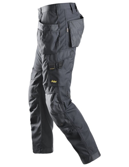 6201 Pantalones largos de trabajo AllroundWork con bolsillos flotantes color gris acero