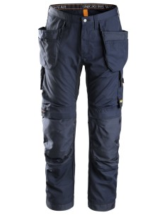 6201 Pantalones largos de trabajo AllroundWork con bolsillos flotantes color azul marino