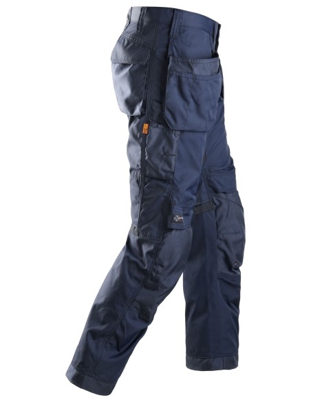 6201 Pantalones largos de trabajo AllroundWork con bolsillos flotantes color azul marino
