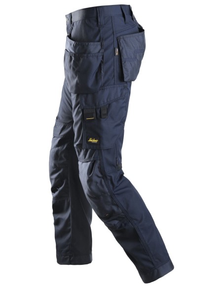 6201 Pantalones largos de trabajo AllroundWork con bolsillos flotantes color azul marino