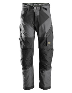 6903 Pantalones largos de trabajo FlexiWork gris acero/ negro