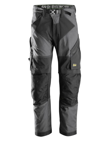 6903 Pantalones largos de trabajo FlexiWork gris acero/ negro