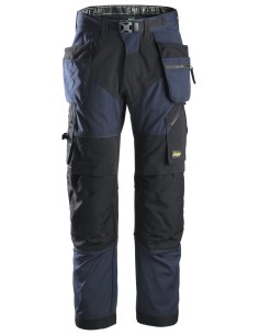6902 Pantalones largos de trabajo FlexiWork bolsillos flotantes azul marino/ negro
