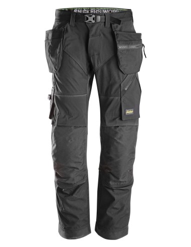6902 Pantalones largos de trabajo FlexiWork bolsillos flotantes negro