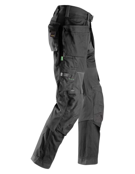 6902 Pantalones largos de trabajo FlexiWork bolsillos flotantes negro