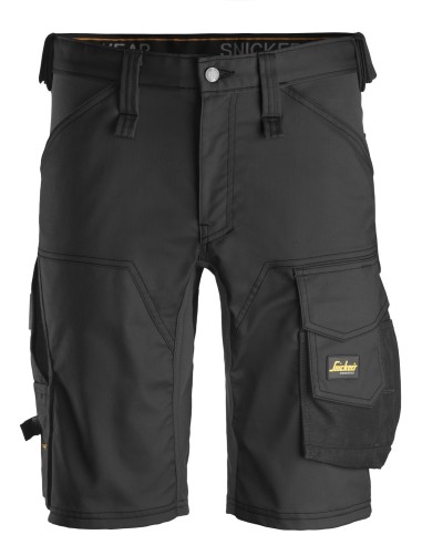 6143 Pantalones cortos de trabajo elasticos Slim Fit AllroundWork negro