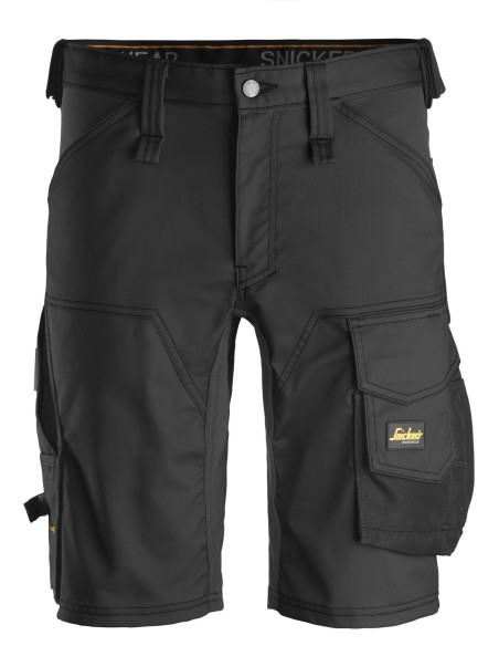 6143 Pantalones cortos de trabajo elasticos Slim Fit AllroundWork negro