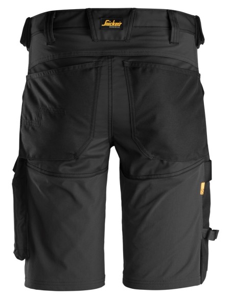 6143 Pantalones cortos de trabajo elasticos Slim Fit AllroundWork negro