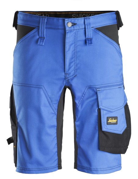6143 Pantalones cortos de trabajo elasticos Slim Fit AllroundWork azul verdadero/ negro